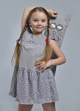 Платье детское "КОКЕТКА" (серый №3) оптом-превью