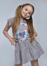 Платье детское "HAWAII"(серый №3) оптом-превью