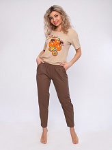 Комплект с брюками "АПЕЛЬСИН" (коричневый №11) фото-превью