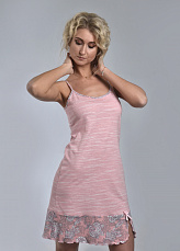 Ночная сорочка "БЕЛЛА" сорочка (светло розовый №2) фото-превью